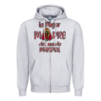 Heather Grey La mejor Madre Del Mundo Mundial Zipper Hoodie - Bettercallsaul