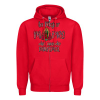 Red La mejor Madre Del Mundo Mundial Zipper Hoodie - Bettercallsaul