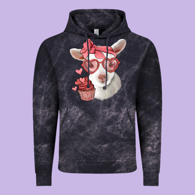 Cute Baby Lamb Valentines Day Vintage Hoodie Designed By Jasminsmagicworld