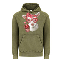 Vintage Olive cute baby lamb valentines day Vintage Hoodie - Jasminsmagicworld