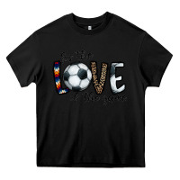 Black for the love of the game socer Heavy Core Tee - CowhideDigitalArt