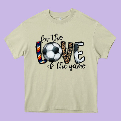 For The Love Of The Game Socer Heavy Core Tee Designed By Cowhidedigitalart