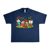 Navy camp coffee drink Urban Heavy Tee - MaliasSmallBusiness