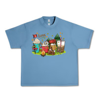 Pebble Blue camp coffee drink Urban Heavy Tee - MaliasSmallBusiness