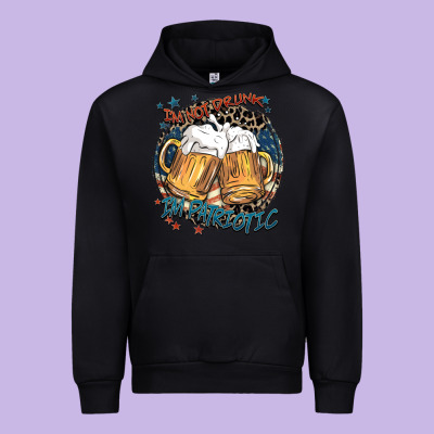 I'm Not Drunk I'm Patriotic Urban Hoodie Designed By Fadigitalartstudio
