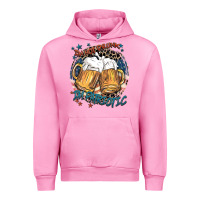 Fuchsia Pink I'm not drunk i'm patriotic Urban Hoodie - FaDigitalArtStudio