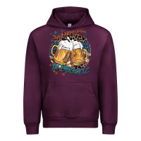 Mauve Wine I'm not drunk i'm patriotic Urban Hoodie - FaDigitalArtStudio
