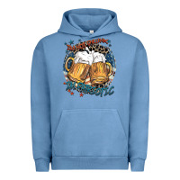 Pigment Pebble Blue I'm not drunk i'm patriotic Urban Hoodie - FaDigitalArtStudio
