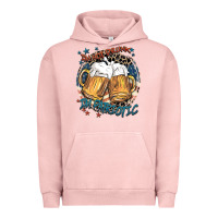 Pigment Salmon I'm not drunk i'm patriotic Urban Hoodie - FaDigitalArtStudio