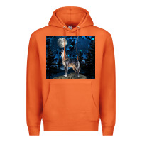 Carrot wolf howling at the moon Premium Hoodie - TumblerDesignByShophia