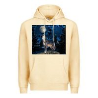 Pina Colada wolf howling at the moon Premium Hoodie - TumblerDesignByShophia