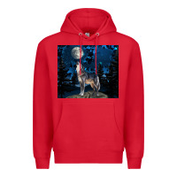 Red wolf howling at the moon Premium Hoodie - TumblerDesignByShophia