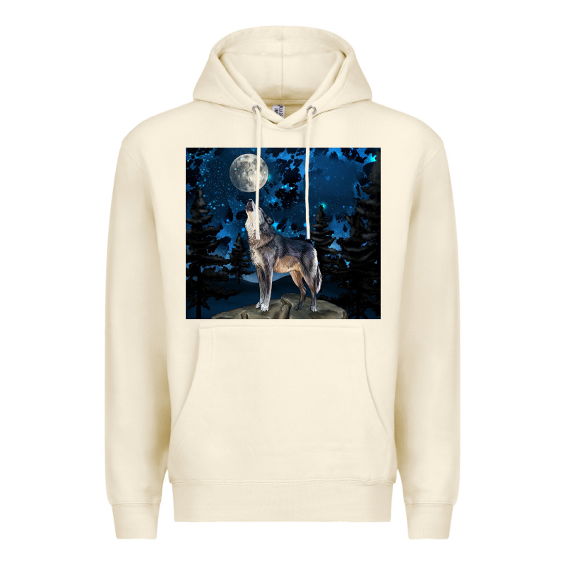 Wolf Howling At The Moon Premium Hoodie by TumblerDesignByShophia | Teevron