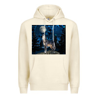 Sandshell wolf howling at the moon Premium Hoodie - TumblerDesignByShophia