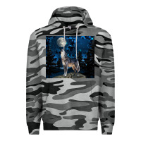 Slate Camo wolf howling at the moon Premium Hoodie - TumblerDesignByShophia