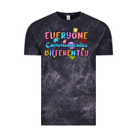 Cloud Black everyone communicates differently Vintage Tee - MaliasSmallBusiness