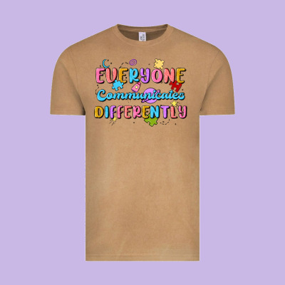 Everyone Communicates Differently Vintage Tee Designed By Maliassmallbusiness