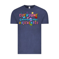 Vintage Denim everyone communicates differently Vintage Tee - MaliasSmallBusiness