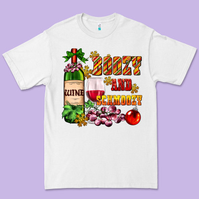 Boozy And Schmoozy Premium Tee Designed By Adodesignshop