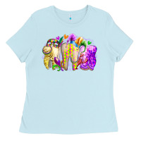 Baby Blue mardi gras tooth Ladies Tee - RacoonDesign