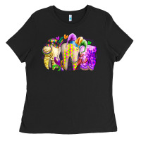 Black mardi gras tooth Ladies Tee - RacoonDesign