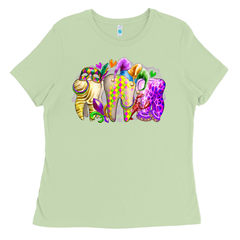 Mardi Gras Tooth Ladies Tee by RacoonDesign | Teevron