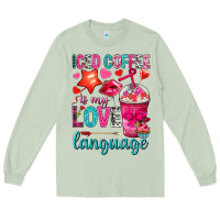 Matcha iced coffee is my love language Long Sleeve Tee - NancyCooperArtShop
