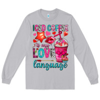 Moon Dust iced coffee is my love language Long Sleeve Tee - NancyCooperArtShop
