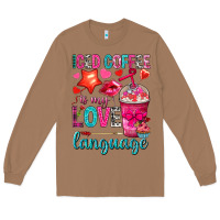 Toasted Coconut iced coffee is my love language Long Sleeve Tee - NancyCooperArtShop