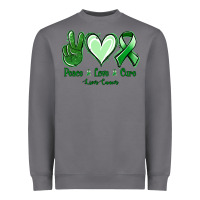 Storm Peace love cure Liver Cancer Heavyweight Sweatshirt - NancyCooperArtShop