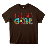 Chocolate Brown firefighter son girl Heavy Core Tee - HRA Design Shop