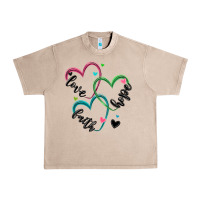 French Oak faith hope love Urban Heavy Tee - MaliasSmallBusiness