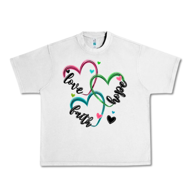 Faith Hope Love Urban Heavy Tee by MaliasSmallBusiness | Teevron