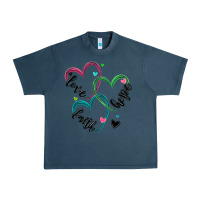 Midnight Navy faith hope love Urban Heavy Tee - MaliasSmallBusiness
