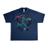 Navy faith hope love Urban Heavy Tee - MaliasSmallBusiness