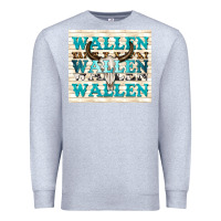 Heather Grey wallen with bull skull Premium Sweatshirt - TumblerDesignByShophia