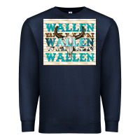 Navy wallen with bull skull Premium Sweatshirt - TumblerDesignByShophia
