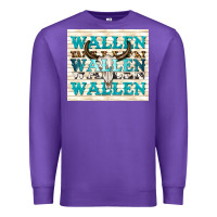 Purple wallen with bull skull Premium Sweatshirt - TumblerDesignByShophia