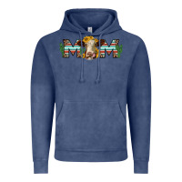 Vintage Denim sunflower hereford cattle and cactus  mom Vintage Hoodie - Jasminsmagicworld