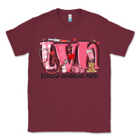 Burgundy lvn licensed vocational nurse valentine's day Classic Tee - MaliasSmallBusiness