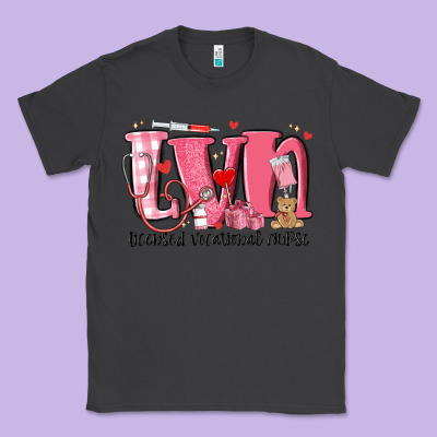 Lvn Licensed Vocational Nurse Valentine's Day Classic Tee Designed By Maliassmallbusiness