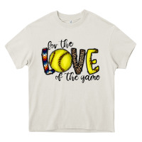 Cream for the love of the game softball Heavy Core Tee - CowhideDigitalArt