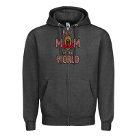 Charcoal Heather Best Mom in the World Zipper Hoodie - Bettercallsaul