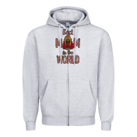 Heather Grey Best Mom in the World Zipper Hoodie - Bettercallsaul
