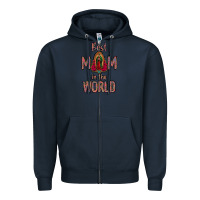 Navy Best Mom in the World Zipper Hoodie - Bettercallsaul