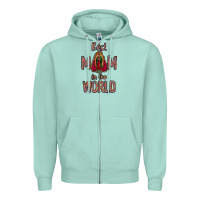 Seafoam Best Mom in the World Zipper Hoodie - Bettercallsaul