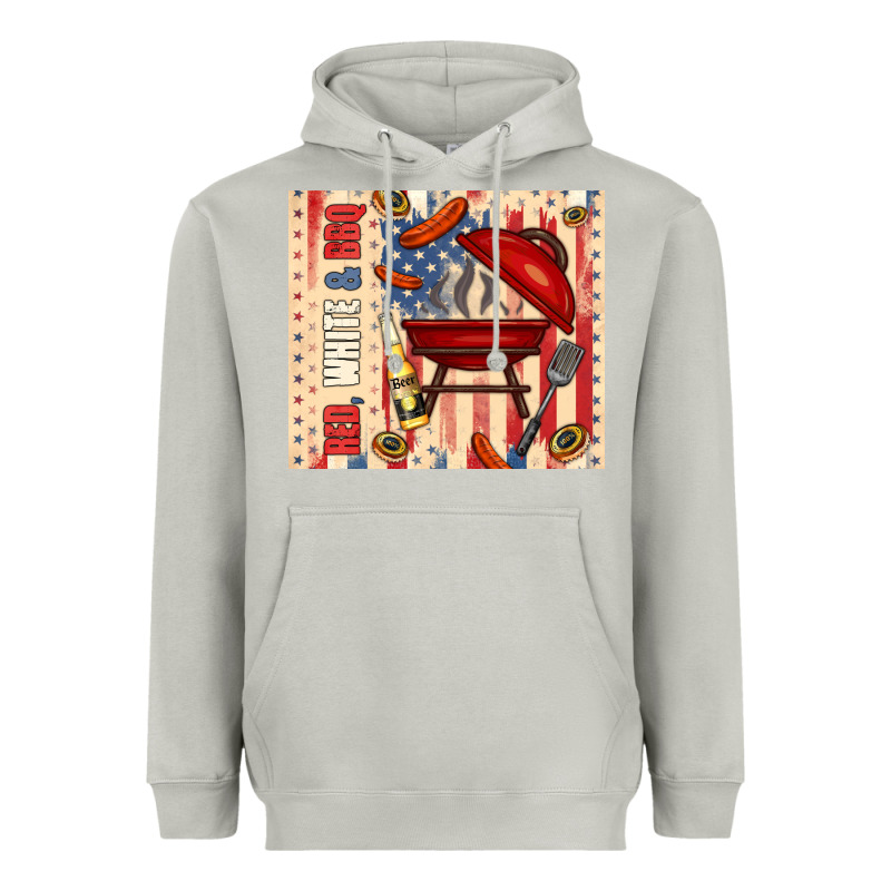 Red White And Bbq Usa Flag Heavyweight Hoodie by TumblerDesignByShophia | Teevron