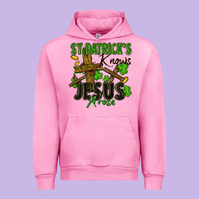 St. Patrick's Knows Jesus Arose Urban Hoodie Designed By Fadigitalartstudio