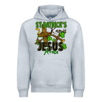Heather Grey St. Patrick's knows Jesus arose Urban Hoodie - FaDigitalArtStudio
