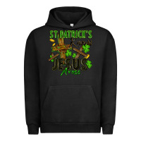 Pigment Black St. Patrick's knows Jesus arose Urban Hoodie - FaDigitalArtStudio